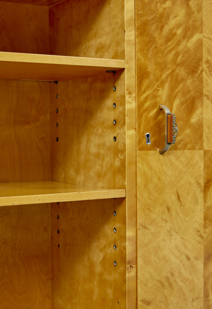Mid Century Scandinavian Birch Bookcase Cupboard — image 3