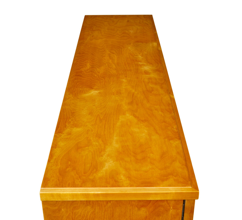 Mid Century Scandinavian Birch Bookcase Cupboard — image 7