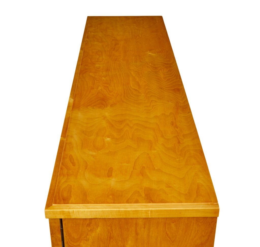 Mid Century Scandinavian Birch Bookcase Cupboard — image 4
