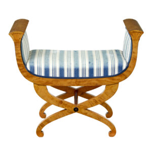 19TH CENTURY SWEDISH BIRCH EMPIRE REVIVAL STOOL