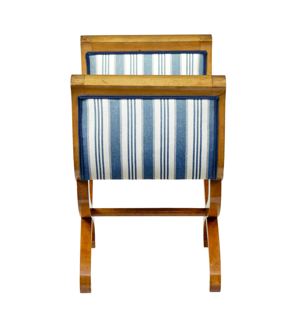19th Century Swedish Birch Empire Revival Stool — image 8
