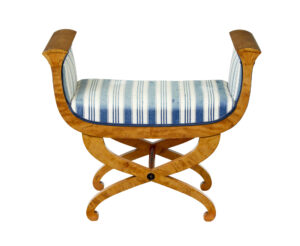 19th Century Swedish Birch Empire Revival Stool — thumbnail 7