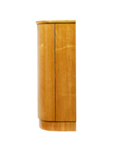 Mid Century Shaped Scandinavian Elm Low Open Bookcase — thumbnail 8