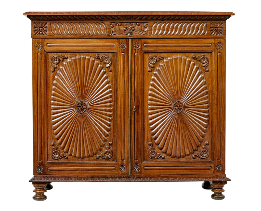 Mid 19th Century Anglo Indian Carved Padouk Cabinet — image 13