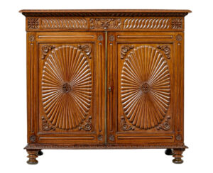 Mid 19th Century Anglo Indian Carved Padouk Cabinet — thumbnail 13