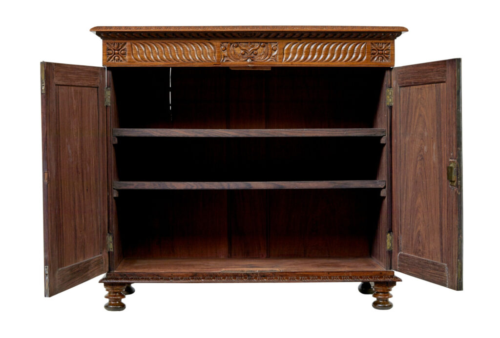 Mid 19th Century Anglo Indian Carved Padouk Cabinet — image 12