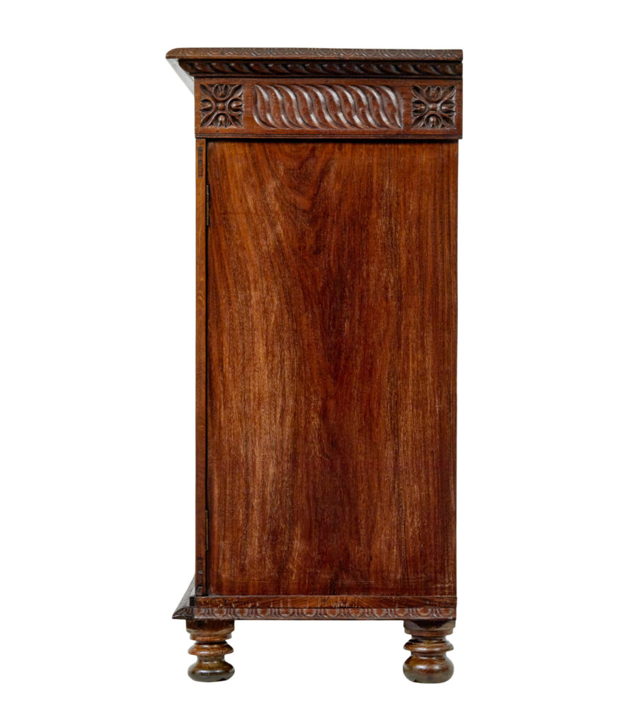 Mid 19th Century Anglo Indian Carved Padouk Cabinet — image 8