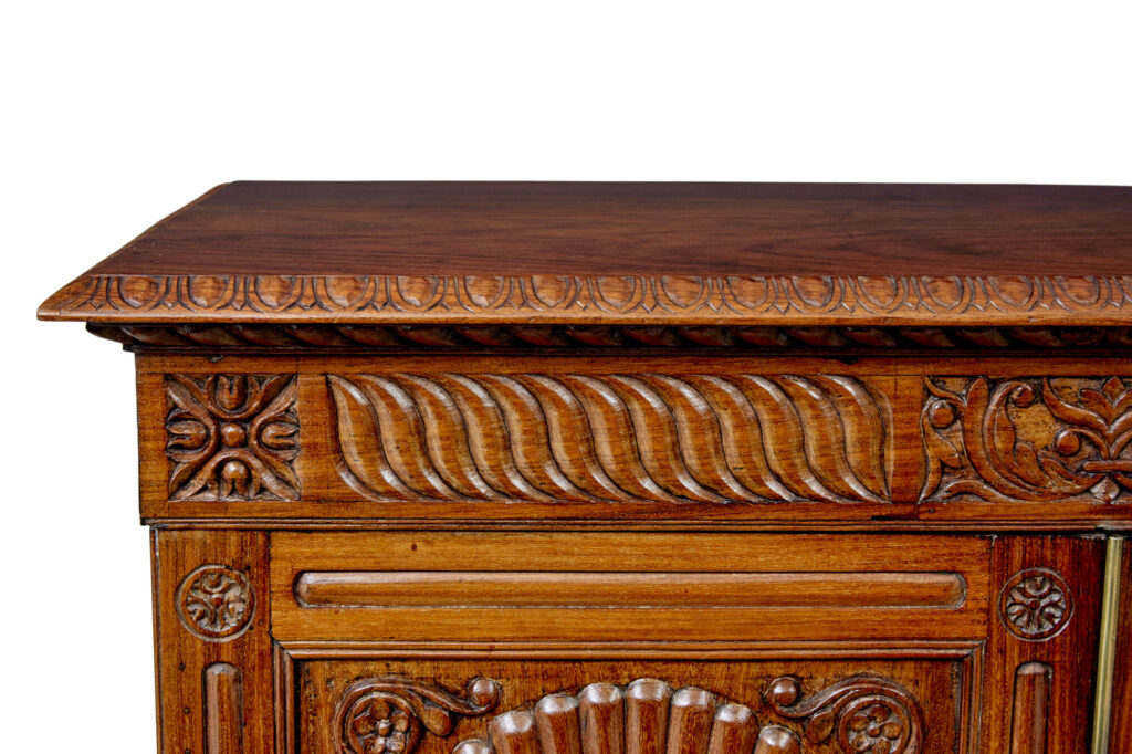 Mid 19th Century Anglo Indian Carved Padouk Cabinet — image 5