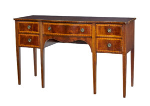 20TH CENTURY SHERATON INFLUENCED MAHOGANY SIDEBOARD