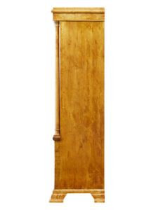 Early 20th Century Empire Revival Birch Bookcase Cabinet — thumbnail 9