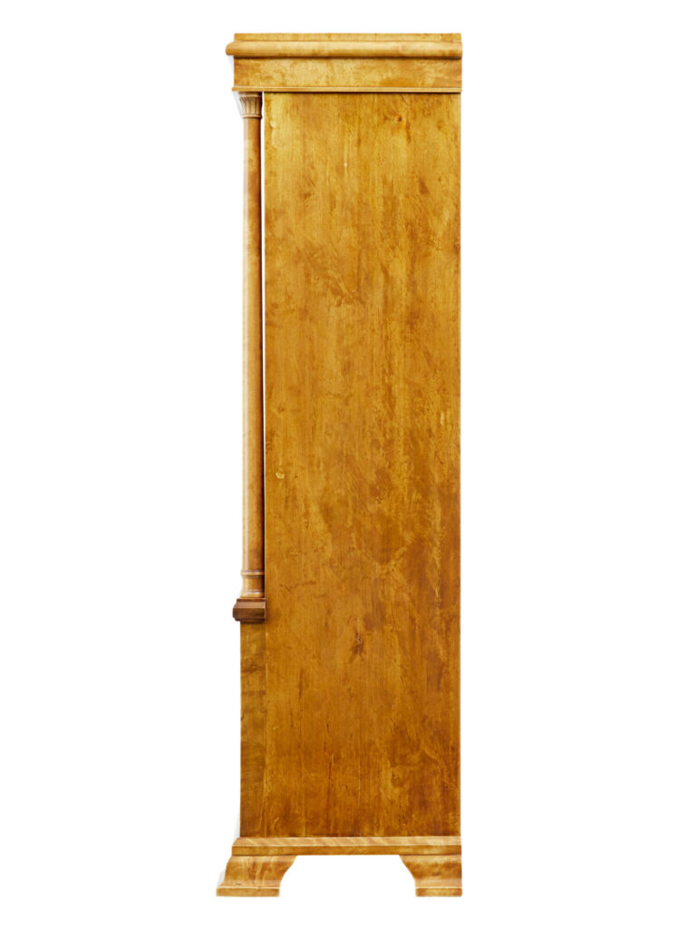 Early 20th Century Empire Revival Birch Bookcase Cabinet — image 9