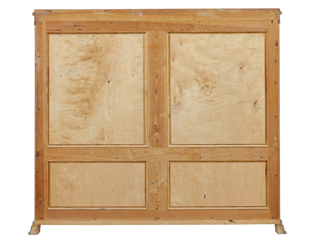 Early 20th Century Empire Revival Birch Bookcase Cabinet — image 7
