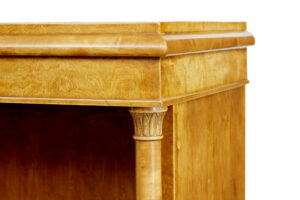 Early 20th Century Empire Revival Birch Bookcase Cabinet — thumbnail 5