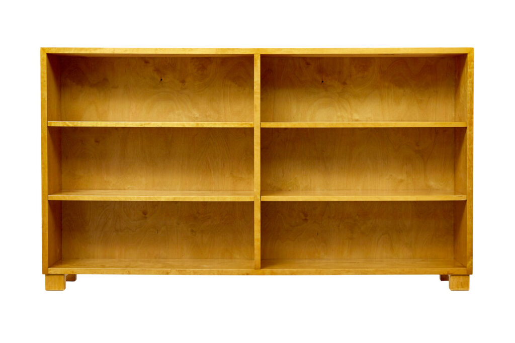 Swedish Mid Century Birch Low Open Bookcase — image 5
