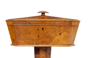 19th Century Scandinavian Burr Elm Teapoy — thumbnail 7