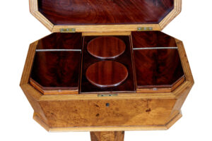 19th Century Scandinavian Burr Elm Teapoy — thumbnail 6
