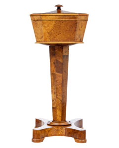 19th Century Scandinavian Burr Elm Teapoy — thumbnail 4