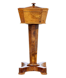 19th Century Scandinavian Burr Elm Teapoy — thumbnail 2