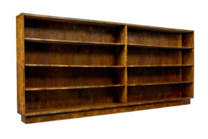 Large and Impressive Swedish Dark Birch Open Bookcase — thumbnail 2