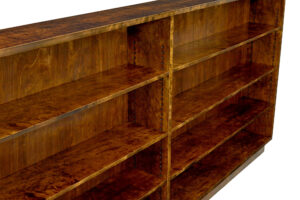 Large and Impressive Swedish Dark Birch Open Bookcase — thumbnail 3