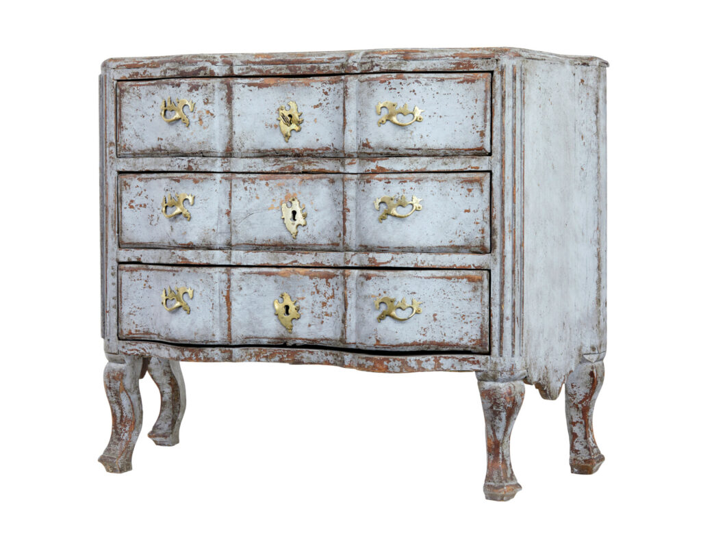 Swedish 19th Century Hand Painted Gustavian Chest of Drawers — image 2