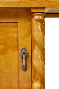 Swedish Early 20th Century Carved Birch Pedestal Desk — thumbnail 5