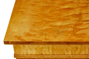 Swedish Early 20th Century Carved Birch Pedestal Desk — thumbnail 2