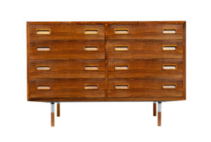 1960’s DANISH PALISANDER DOUBLE CHEST OF DRAWERS BY HU