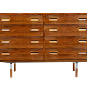 1960’s DANISH PALISANDER DOUBLE CHEST OF DRAWERS BY HU