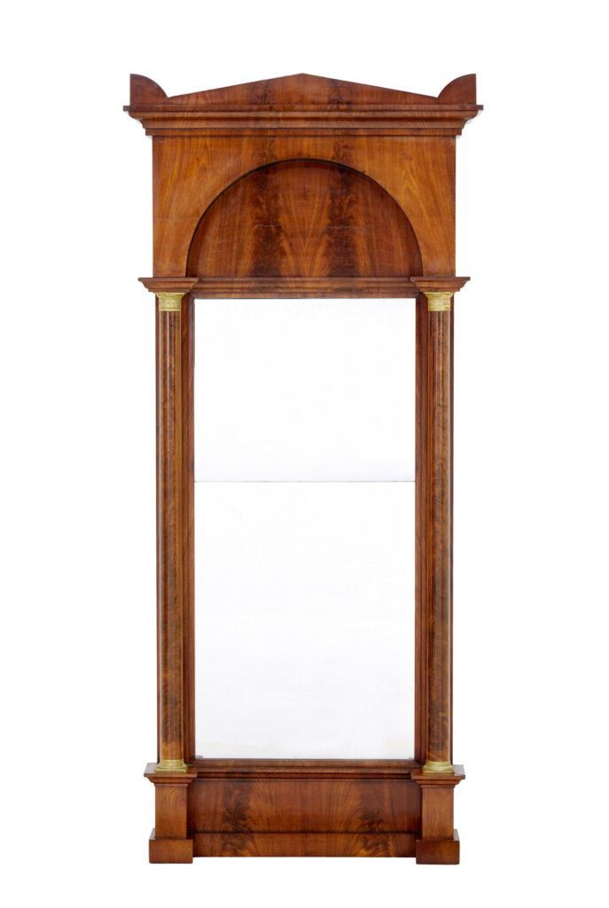 19th Century Empire Revival Mahogany Pier Mirror