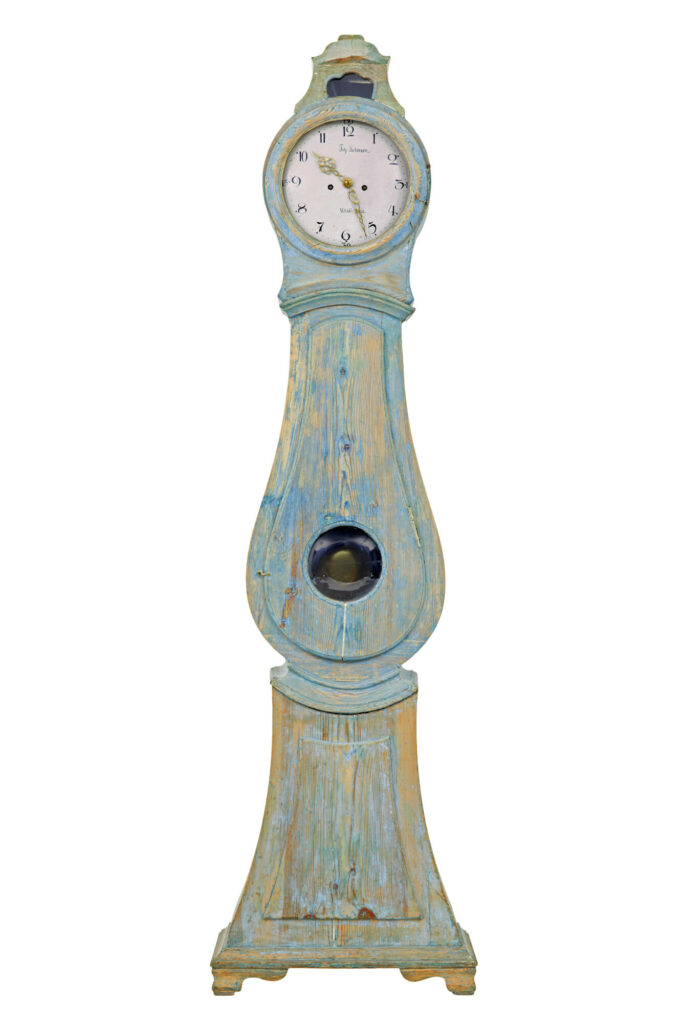 Mid 19th Century Swedish Pine Long Case Mora Clock