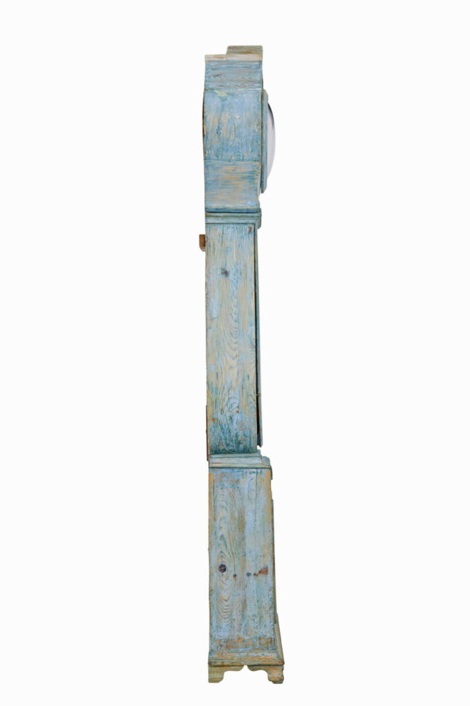 Mid 19th Century Swedish Pine Long Case Mora Clock — image 11