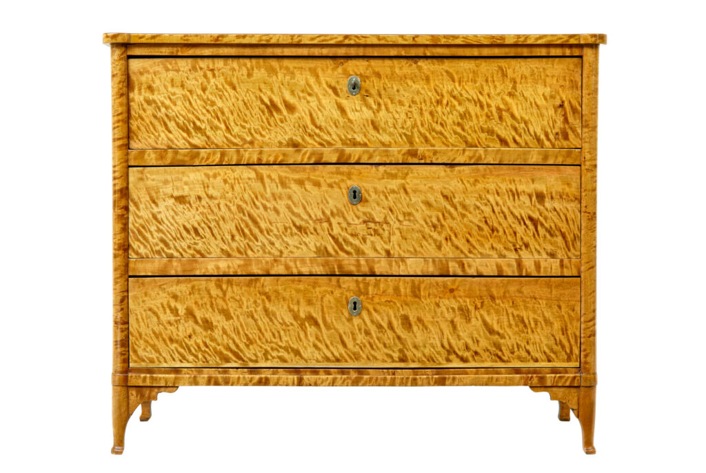 Swedish 19th Century Satin Birch Chest of Drawers — image 6