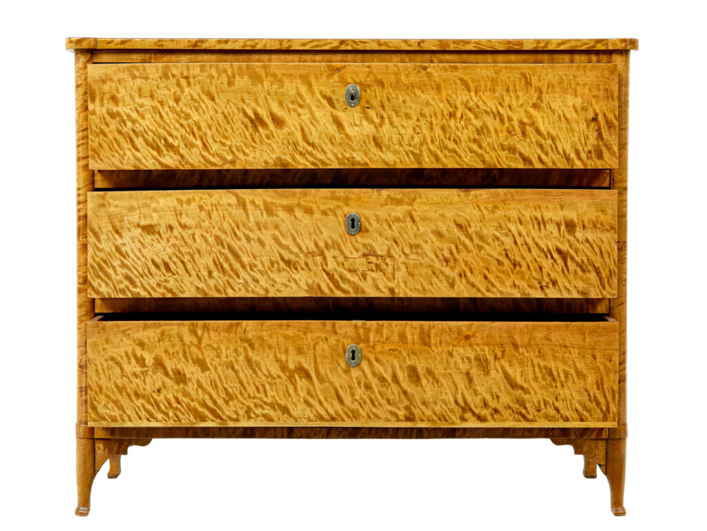 Swedish 19th Century Satin Birch Chest of Drawers — image 5