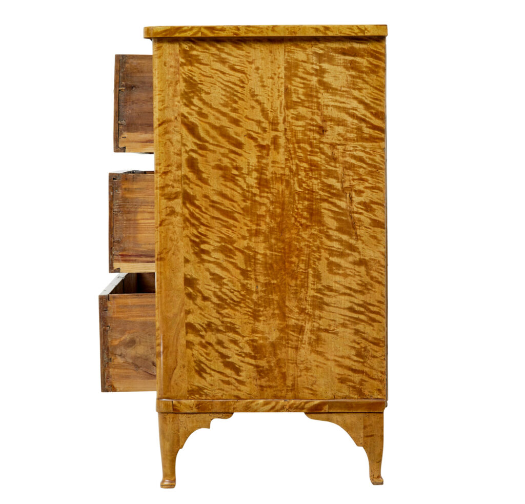 Swedish 19th Century Satin Birch Chest of Drawers — image 4