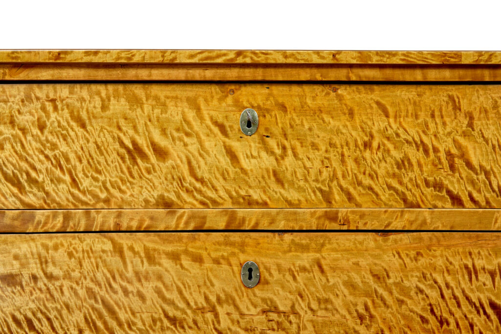 Swedish 19th Century Satin Birch Chest of Drawers — image 10
