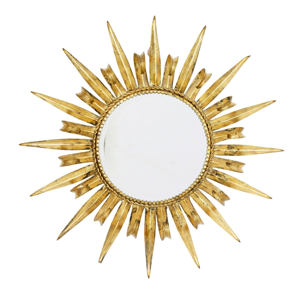 Mid Century Decorative Sunburst Mirror