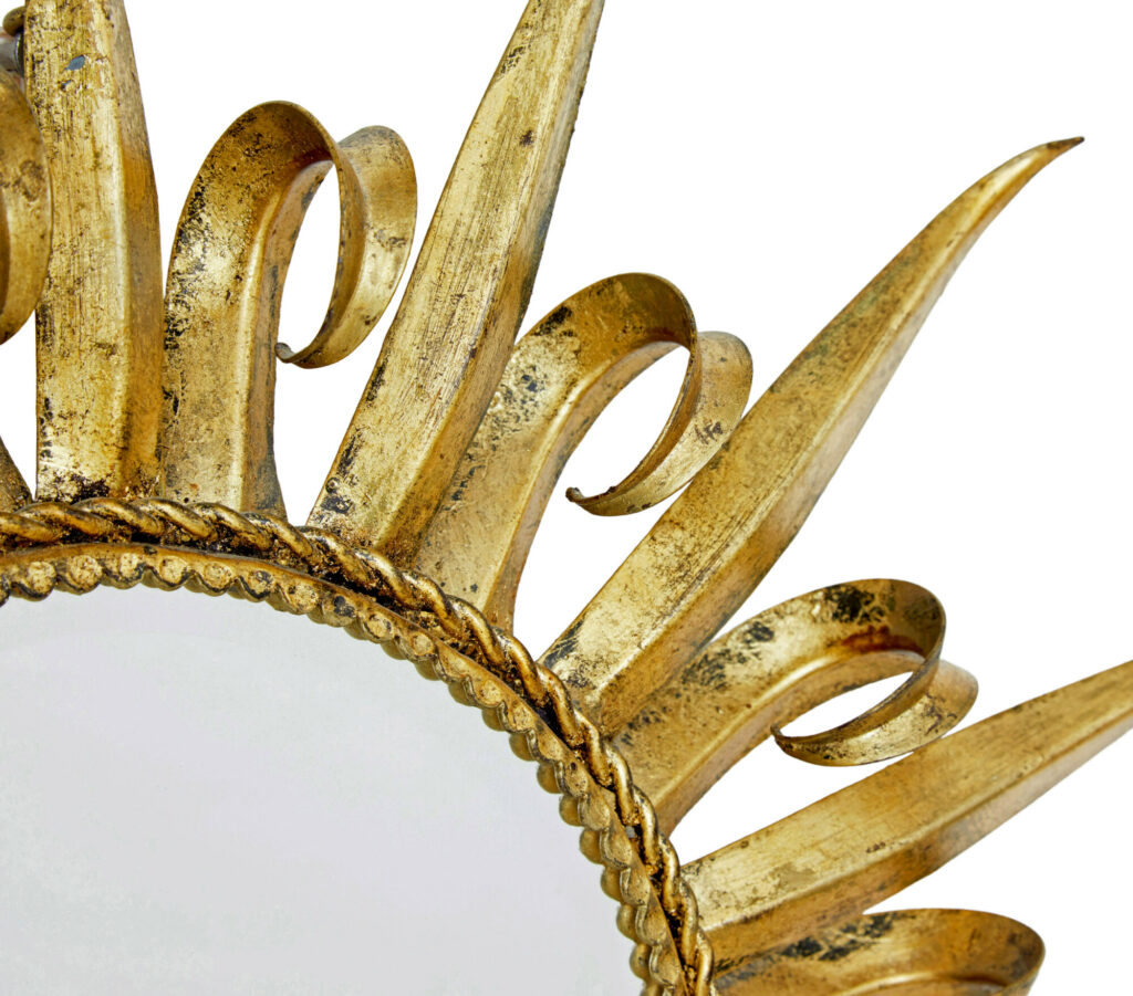 Mid Century Decorative Sunburst Mirror — image 4