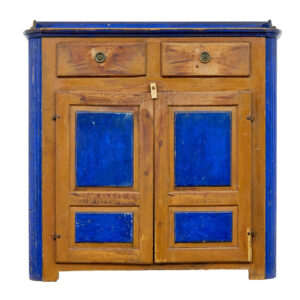 19TH CENTURY SWEDISH PINE PAINTED KITCHEN CUPBOARD