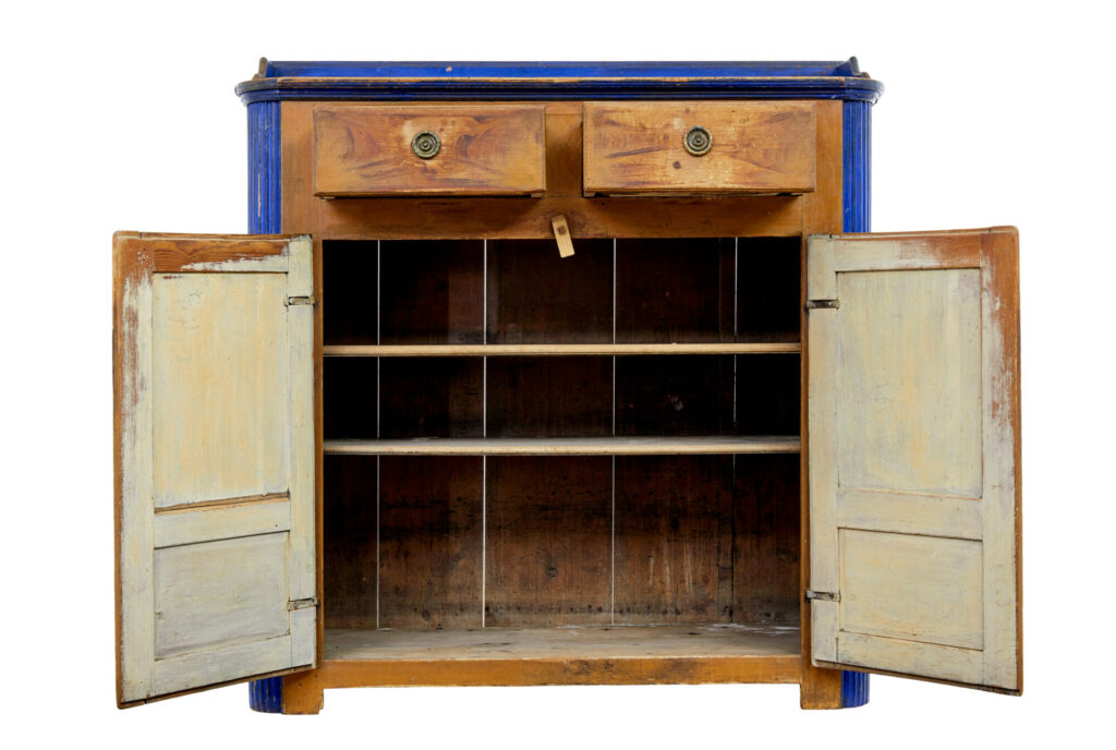 19th Century Swedish Pine Painted Kitchen Cupboard — image 10