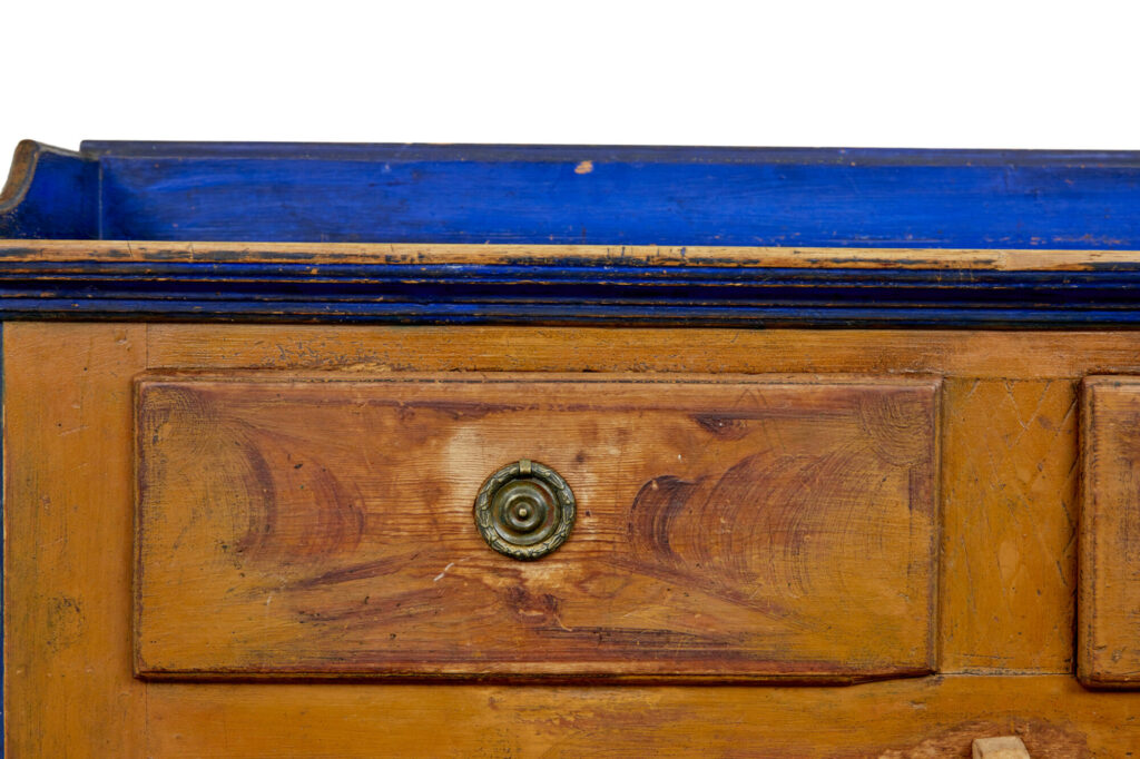 19th Century Swedish Pine Painted Kitchen Cupboard — image 6