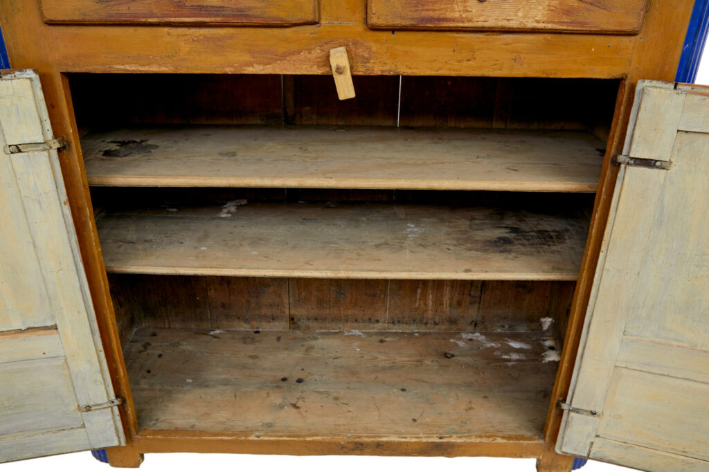 19th Century Swedish Pine Painted Kitchen Cupboard — image 4