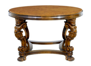 20th Century Carved Burr Birch Coffee Table — thumbnail 6