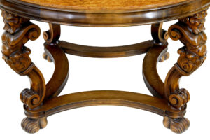 20th Century Carved Burr Birch Coffee Table — thumbnail 5