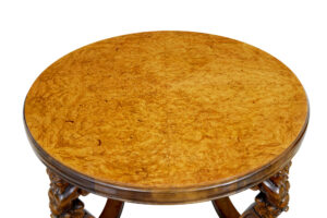 20th Century Carved Burr Birch Coffee Table — thumbnail 3