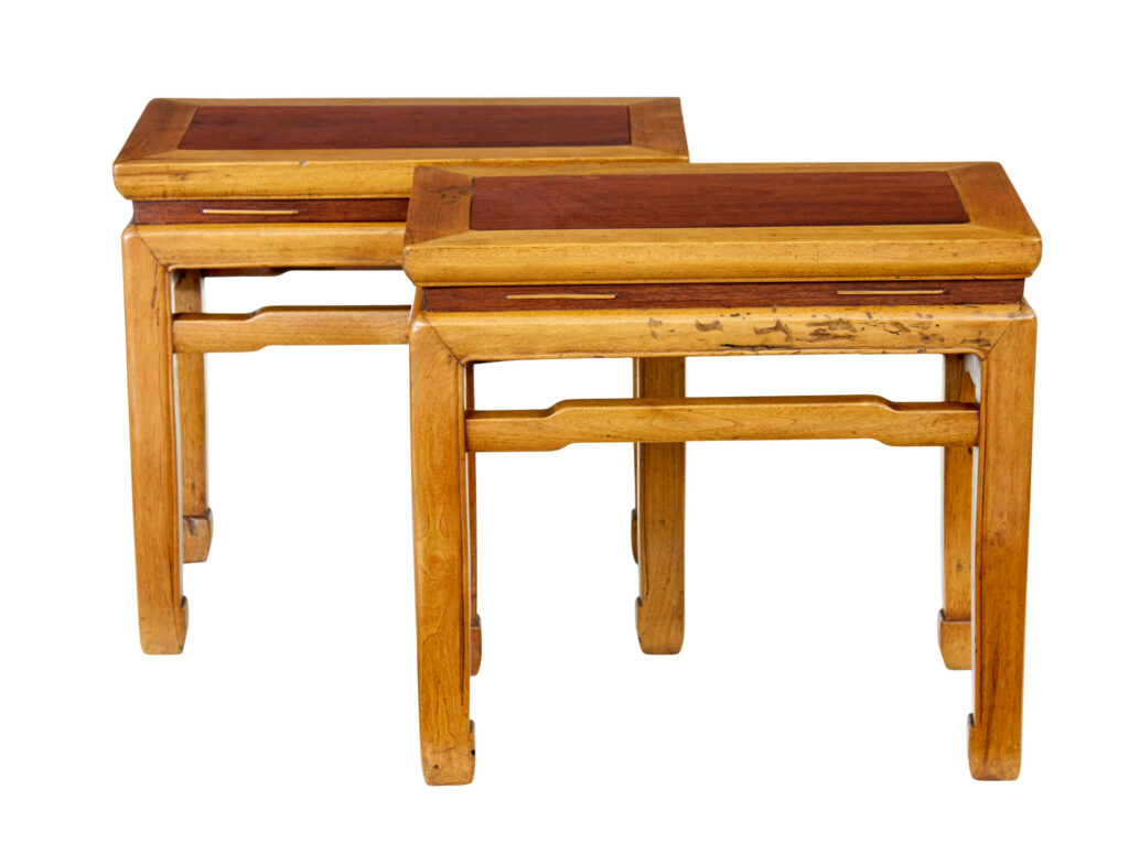 Pair of Late 19th Century Chinese Hardwood Occasional Tables — image 2