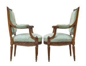 Pair of 19th Century French Carved Walnut Armchairs — thumbnail 7