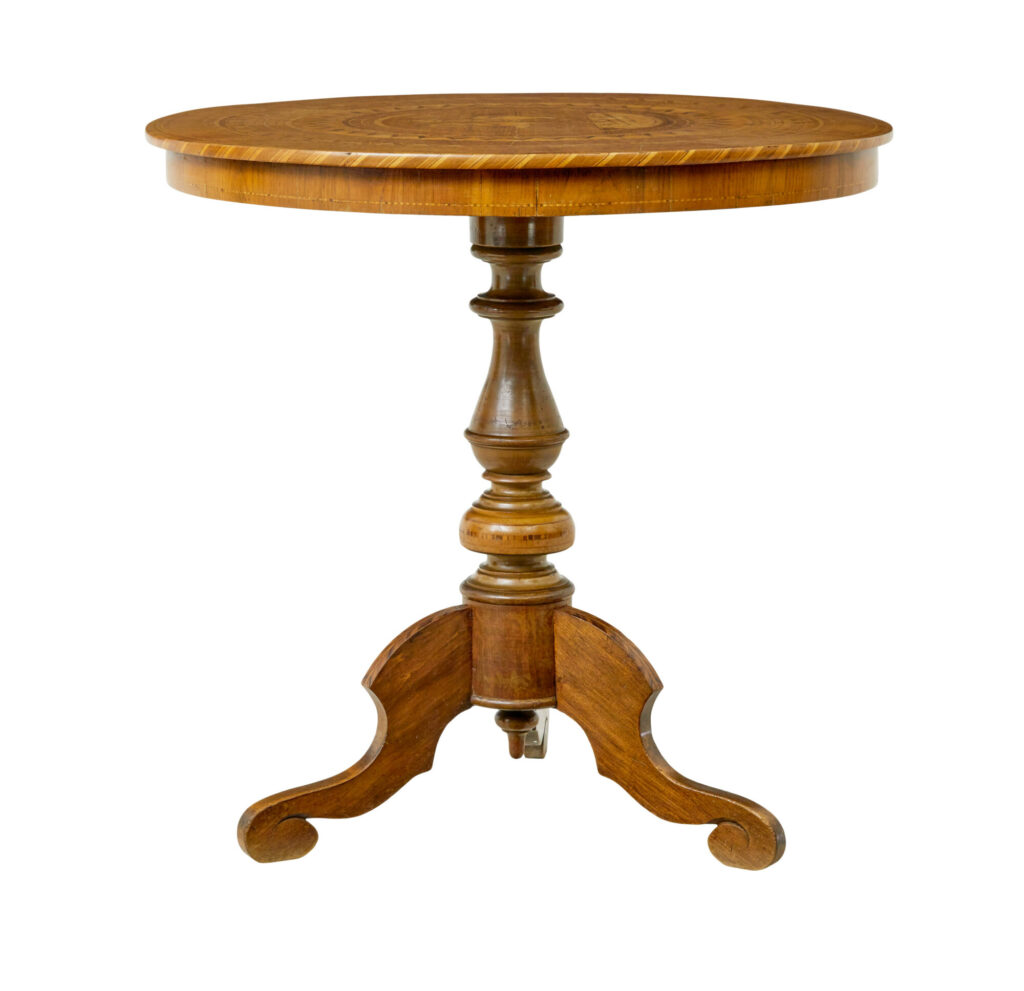 19th Century Inlaid Walnut Sorrento Table — image 6