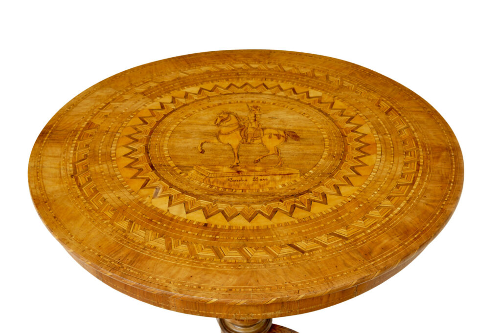 19th Century Inlaid Walnut Sorrento Table — image 4