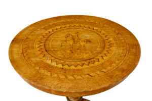 19th Century Inlaid Walnut Sorrento Table — thumbnail 4